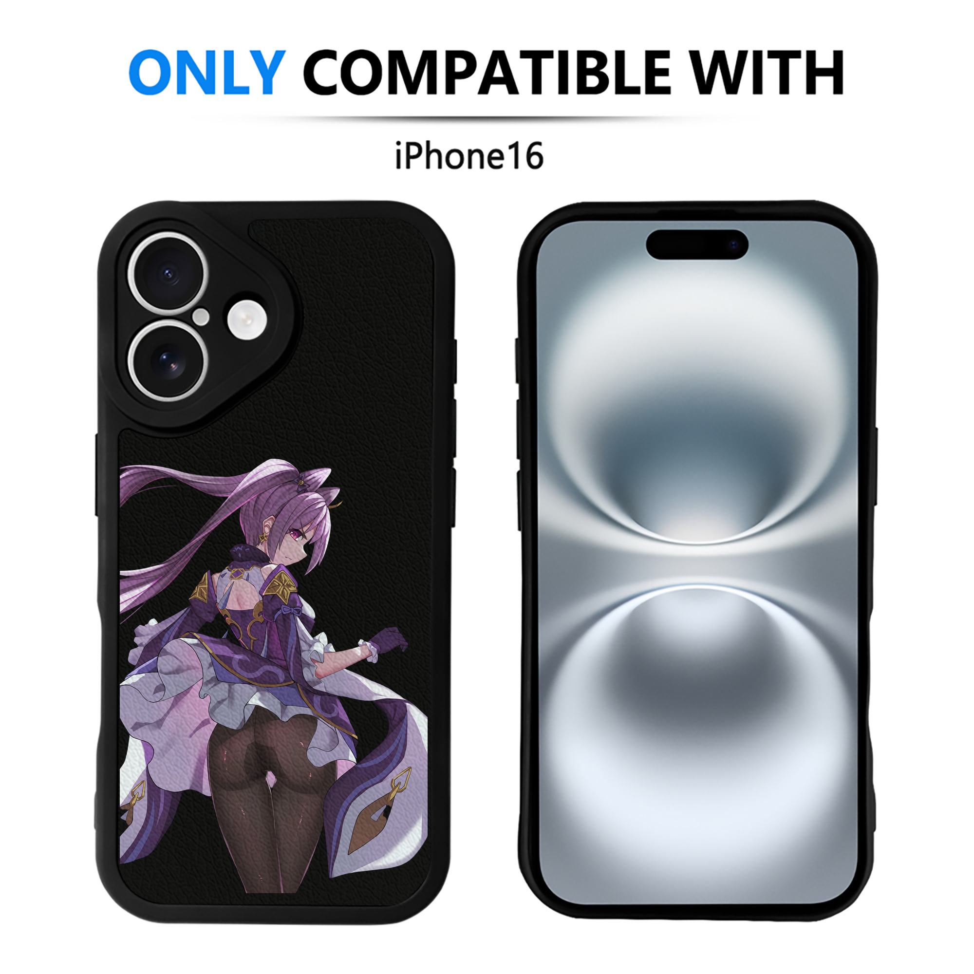 げんし神 刻晴 こくせい genshin Kokusei 【iPhone 16シリーズ対応】シリコンスマホケース（レザー調） 材質：シリコン